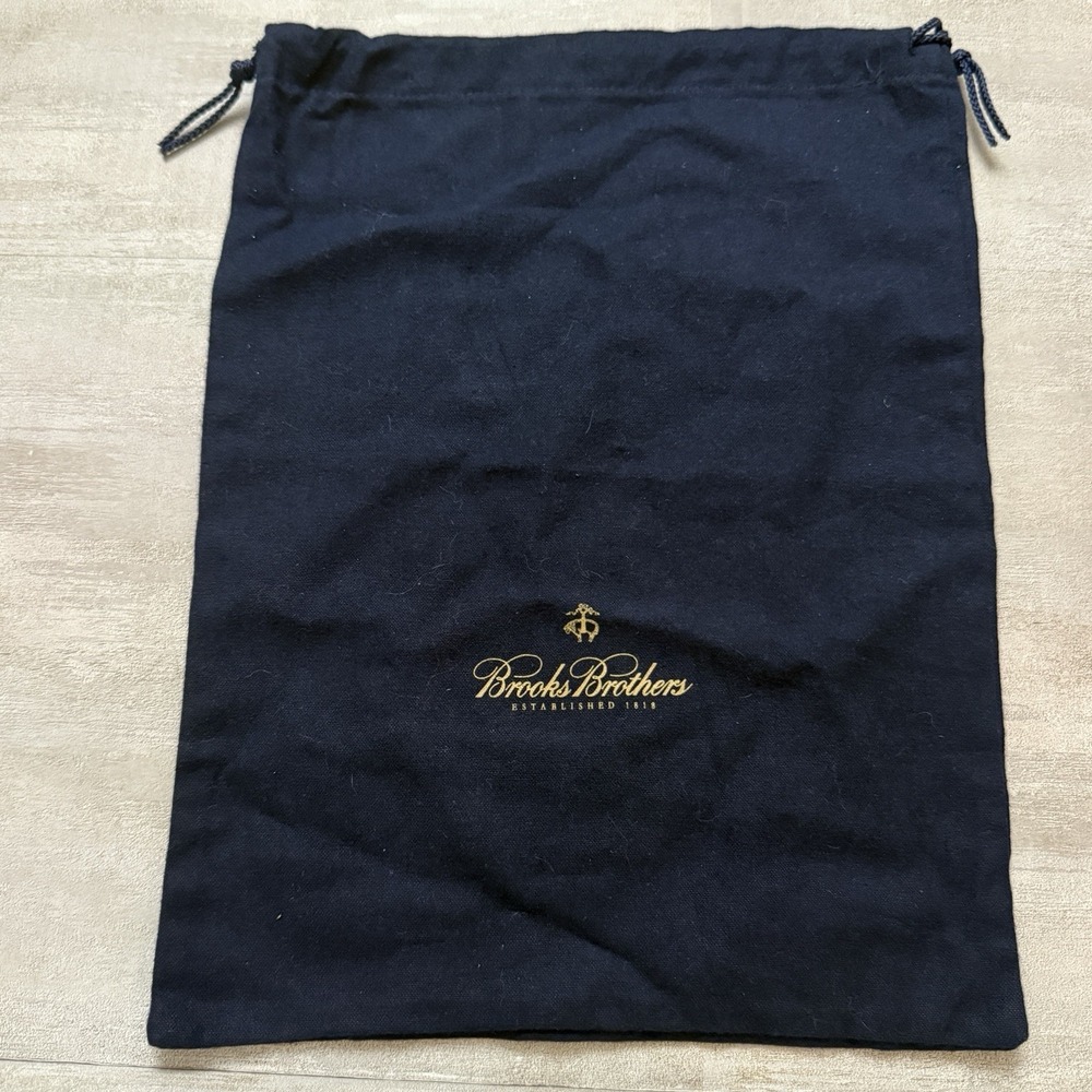 Brooks Brothers Blue Drawstring Dust Cover Bag - 10" X 14" Travel, Shoes Protect